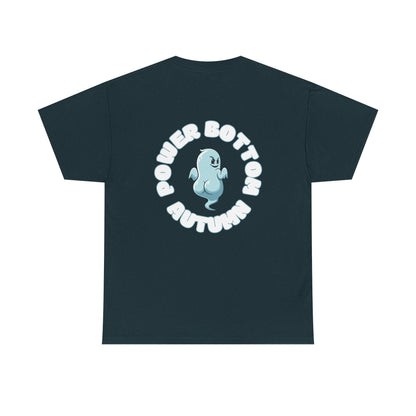 'Power Bottom Autumn' Blue Ghost // Playful Unisex Heavy Cotton Tee
