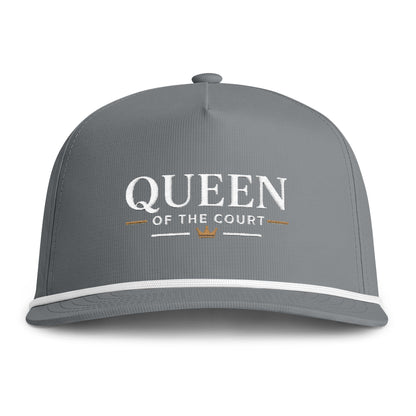 Queen of the Court Rope Cap – Cream Embroidery