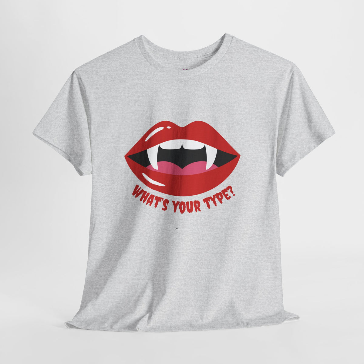 Vampire Lips Tee: Unisex Heavy Cotton Tee for Halloween, Party, Gift, Funny T-Shirt, Casual Wear, Trendy Fashion