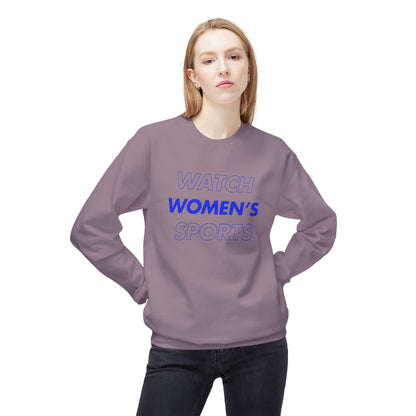 Watch Women's Sports // Unisex Midweight Softstyle Fleece Crewneck Sweatshirt