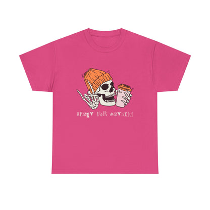 Skull Graphic Tee, Unisex Heavy Cotton, Casual Streetwear, Grunge Aesthetic, Halloween Costume, Gift for Him/Her