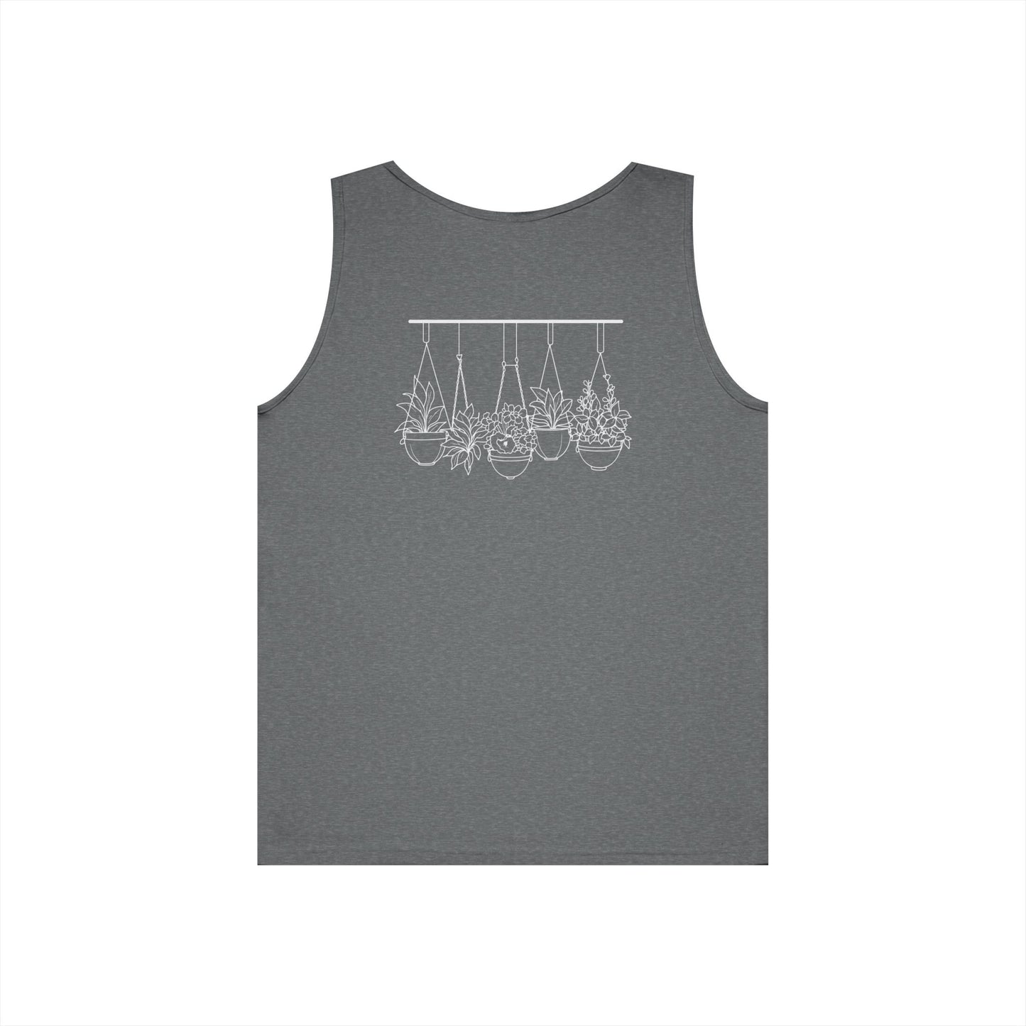 Hangin' With My Buds // Happy Plant Lover Unisex Heavy Cotton Tank Top - Perfect for Gardening Enthusiasts