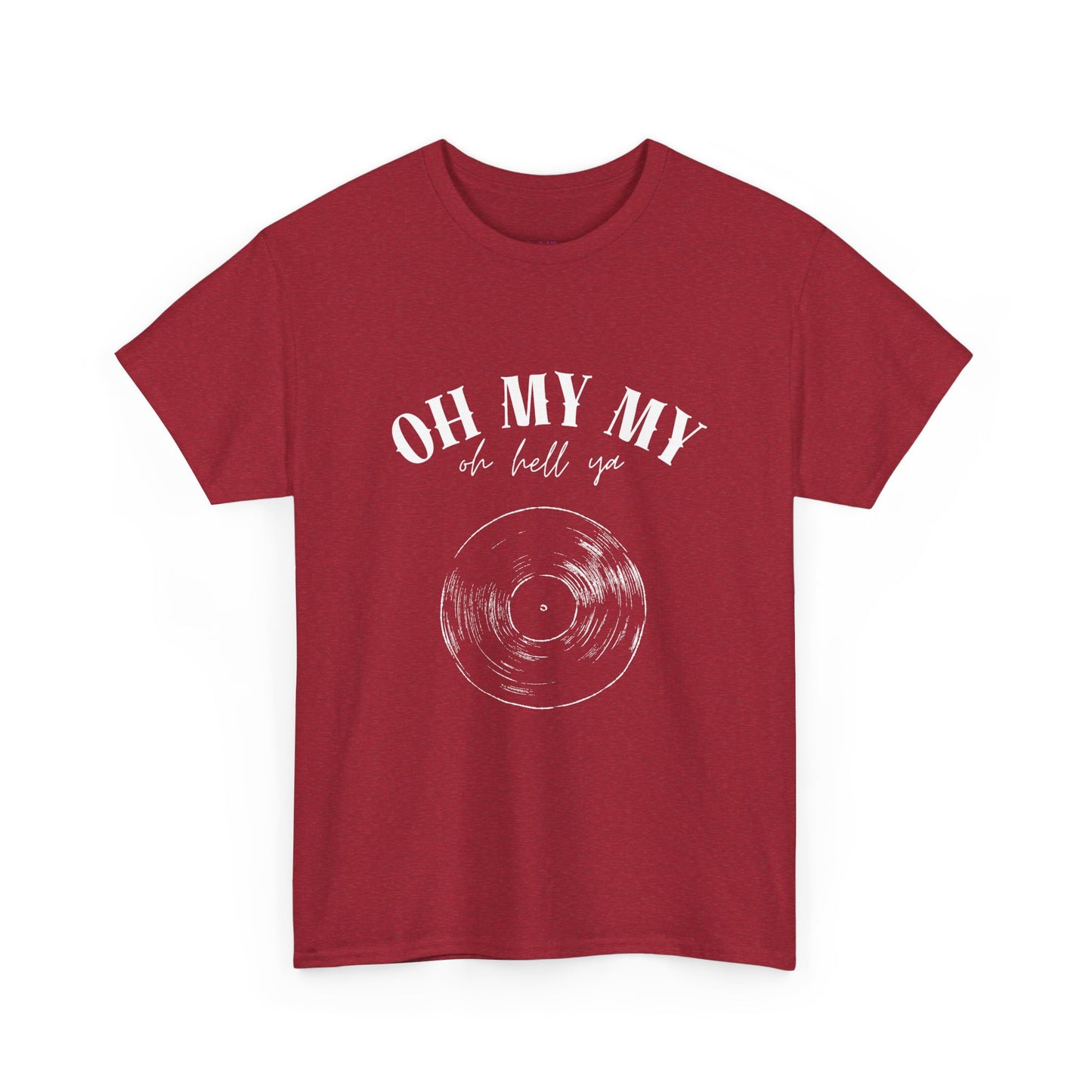 Oh My My Vintage Vinyl Graphic // Unisex Heavy Cotton Tee - Perfect for Music Lovers