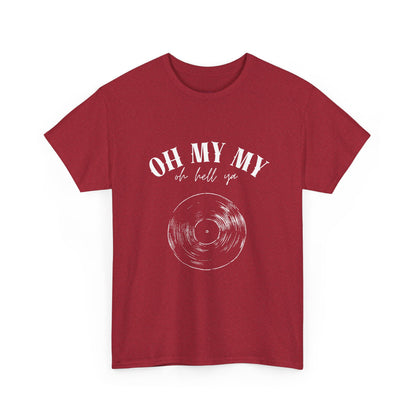 Oh My My Vintage Vinyl Graphic // Unisex Heavy Cotton Tee - Perfect for Music Lovers