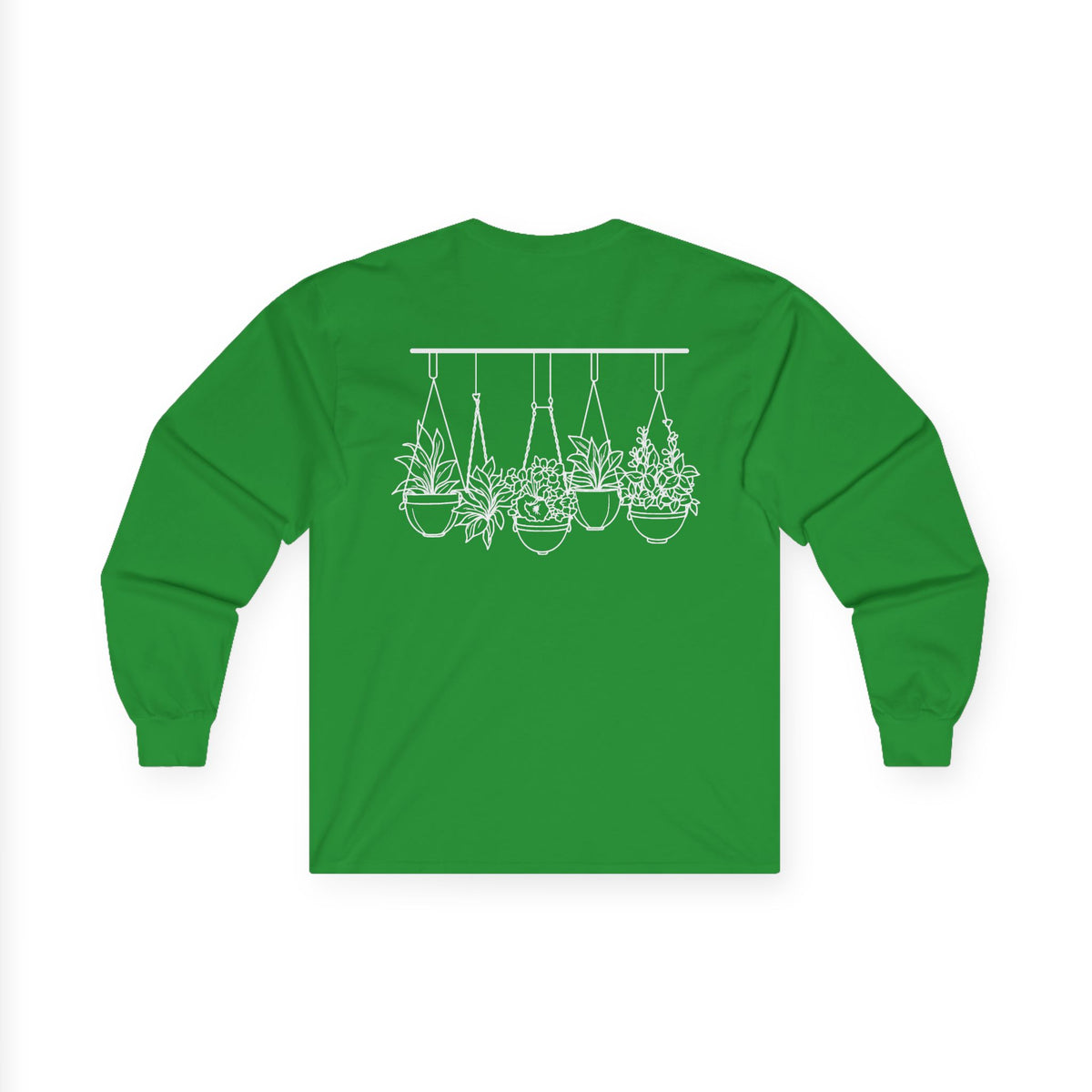 Hangin' With My Buds // Unisex Ultra Cotton Long Sleeve Tee - 'Happy Plants' Botanical Design