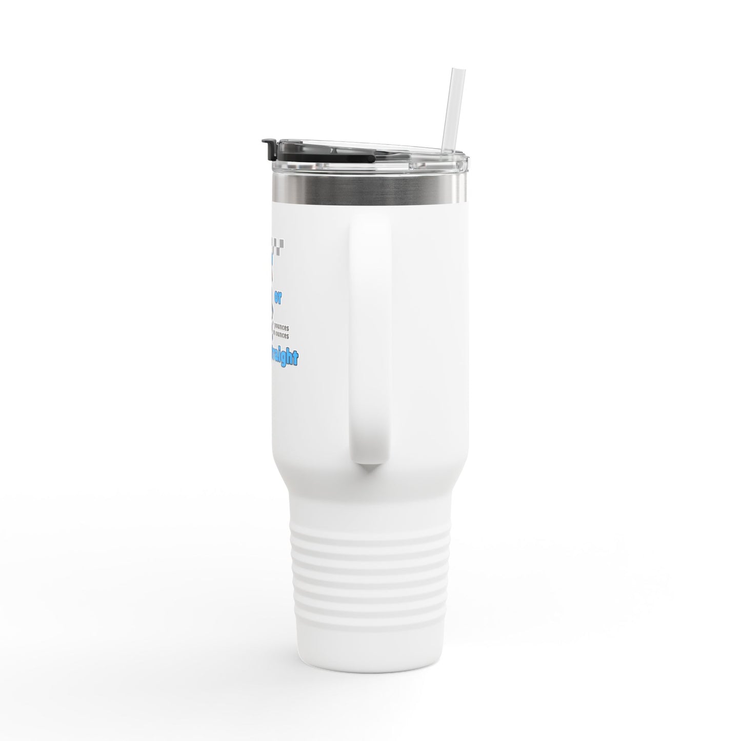 Hydrate or Die Straight // Fun Hydration Insulated Travel Mug - 40oz, Perfect for On-the-Go Drinks!