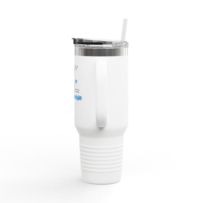 Hydrate or Die Straight // Fun Hydration Insulated Travel Mug - 40oz, Perfect for On-the-Go Drinks!