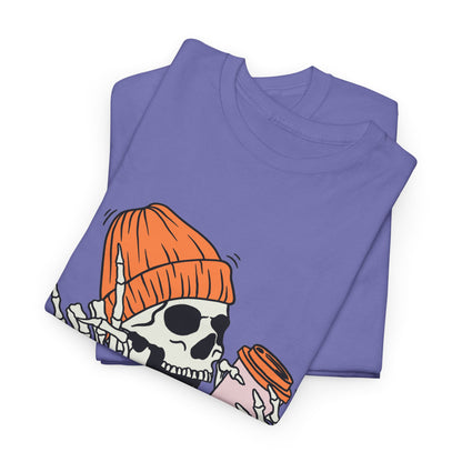 Skull Graphic Tee, Unisex Heavy Cotton, Casual Streetwear, Grunge Aesthetic, Halloween Costume, Gift for Him/Her