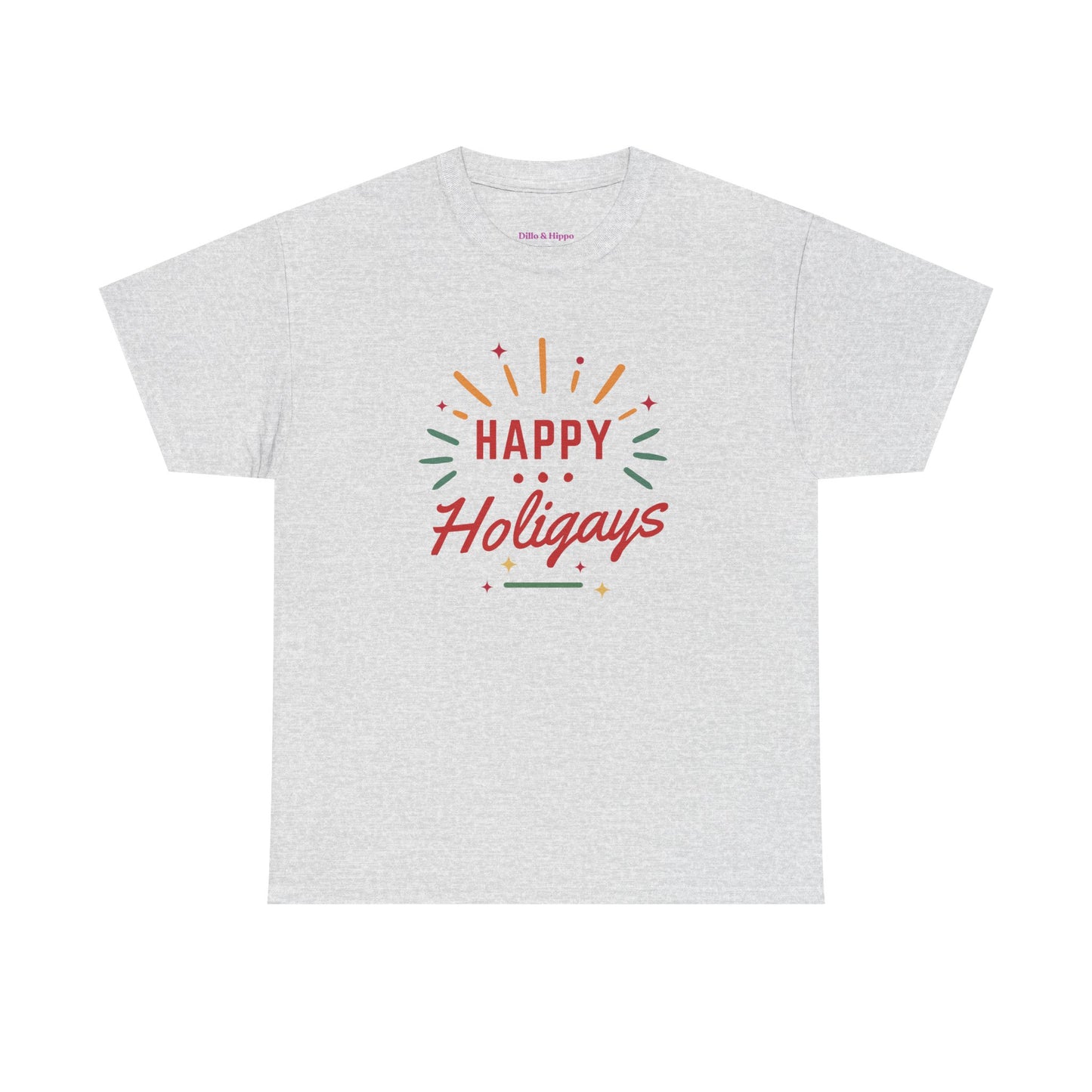 Happy Holigays Simple Unisex Heavy Cotton Tee