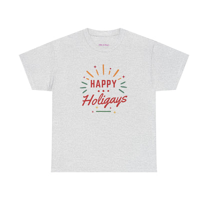 Happy Holigays Simple Unisex Heavy Cotton Tee