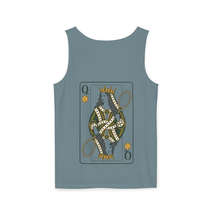 Tennis- Queen of the Court - Vintage Playing Card - Tank Top — Graphic Tank