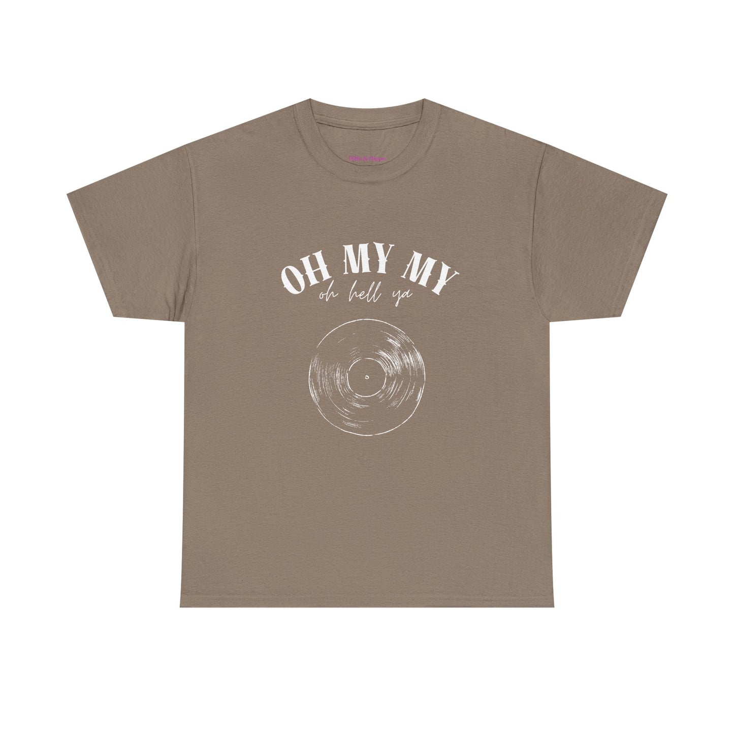 Oh My My Vintage Vinyl Graphic // Unisex Heavy Cotton Tee - Perfect for Music Lovers