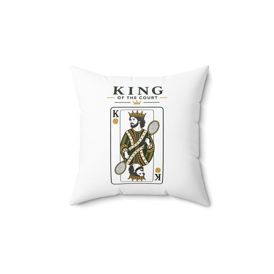 Tennis- King of the Court - Vintage Playing Card -  Decorative Pillow