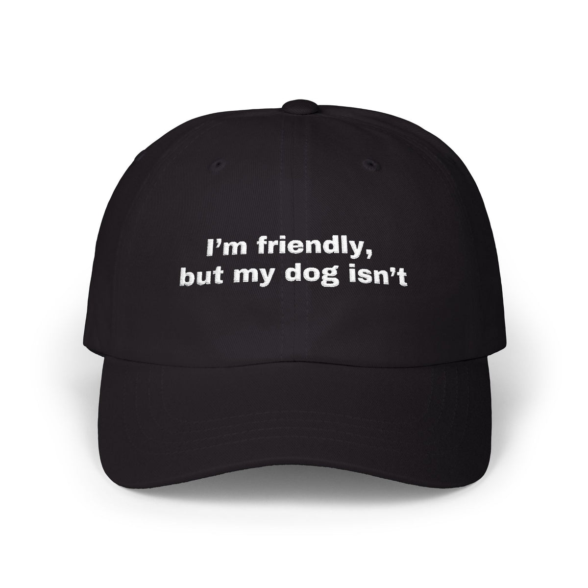 I'm friendly, but my dog isn't // Classic Dad Cap