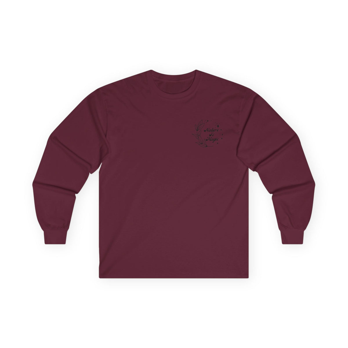Nature is Magic - Pocket Placement // Unisex Ultra Cotton Long Sleeve Tee - Embrace Nature's Beauty
