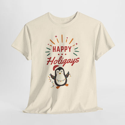 Happy Holigay Penguin Unisex Heavy Cotton Tee