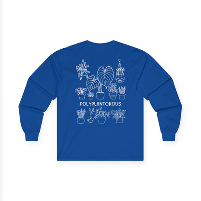 polyPLANTorous // Unisex Long Sleeve Tee - Botanical Design for Plant Lovers