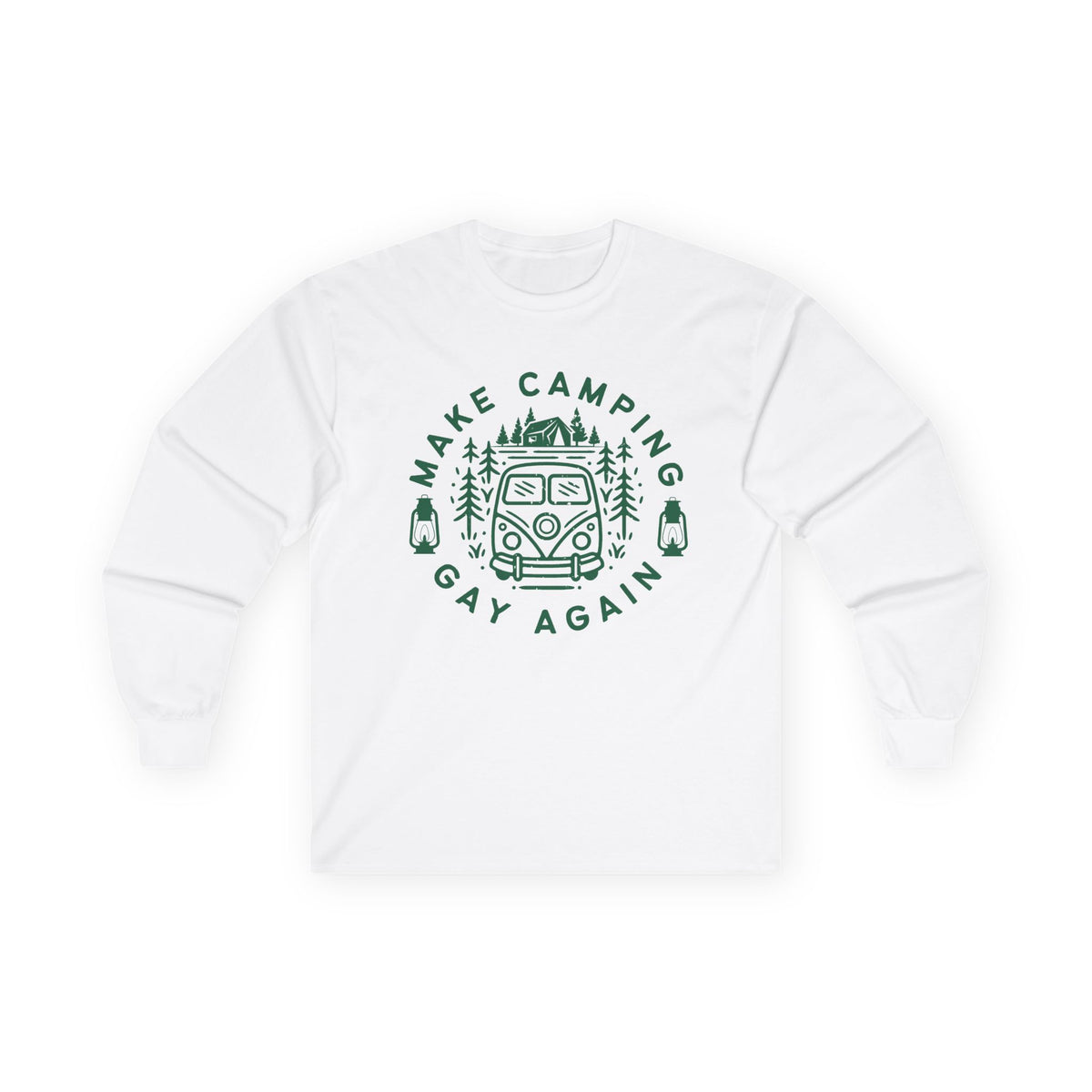Make Camping Gay Again // Long Sleeve Tee - Unisex Ultra Cotton Shirt for Outdoor Enthusiasts