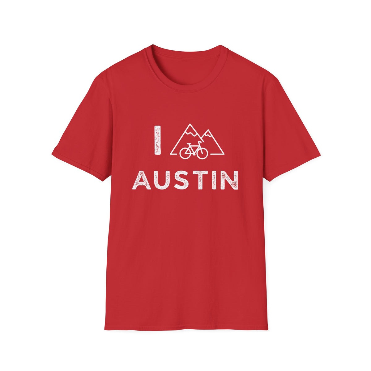I (Mountain) Bike Austin // Unisex Softstyle T-Shirt
