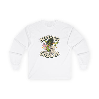 Beverage Goblin Long Sleeve T-Shirt — Cute Retro Drink Lover Tee