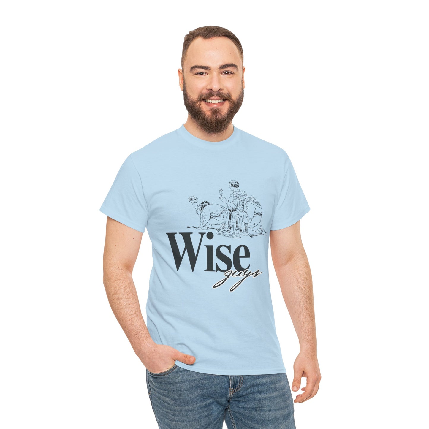 Wise Guys Unisex Heavy Cotton Tee - Stylish Graphic Tee for Casual Wear