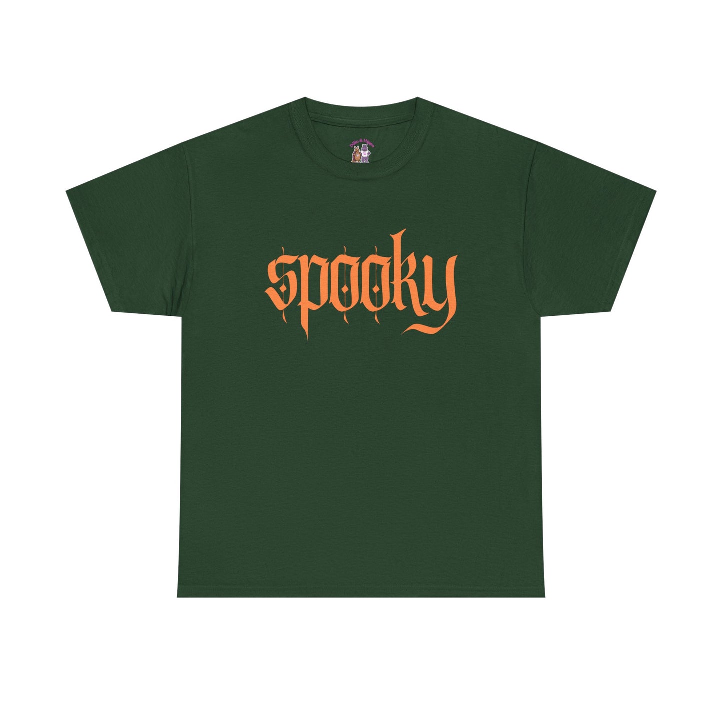 Spooky Unisex Heavy Cotton Tee, Halloween Shirt, Cute Fall T-Shirt, Casual Wear, Gift for Friends, Seasonal Apparel