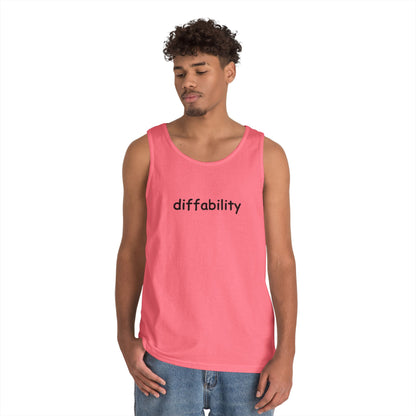 Diffability // Unisex Heavy Cotton Tank Top