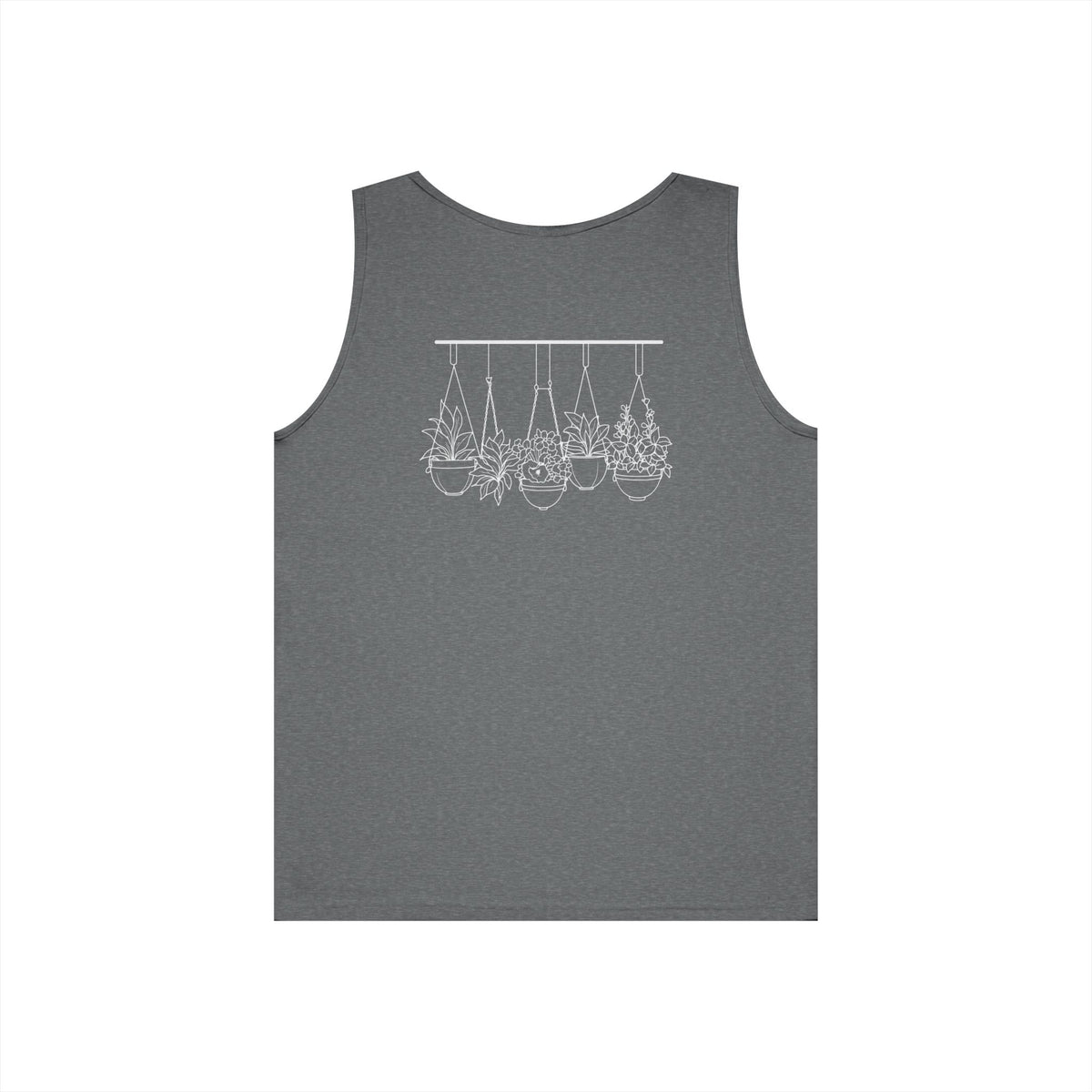 Hangin' With My Buds // Happy Plant Lover Unisex Heavy Cotton Tank Top - Perfect for Gardening Enthusiasts