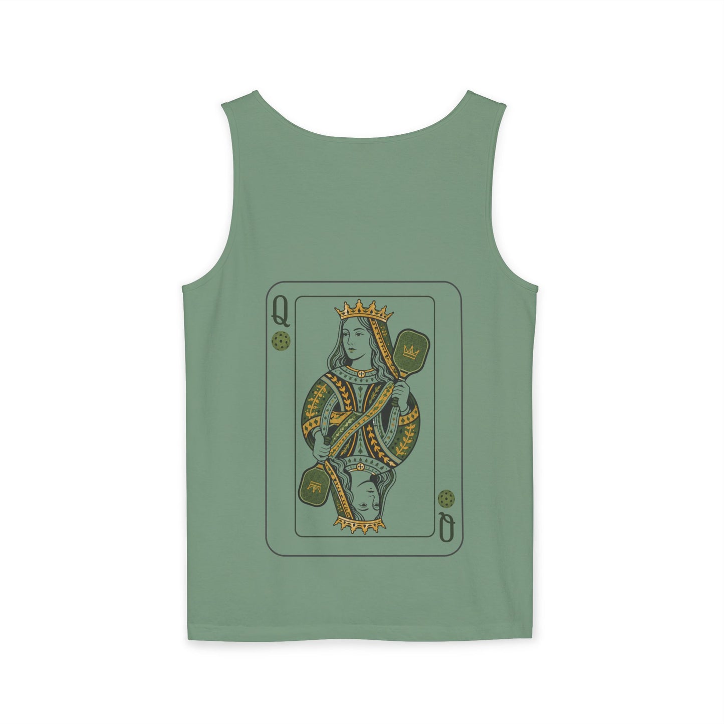 Pickleball - Queen of the Court - Vintage Playing Card - Tank Top — Graphic Tank