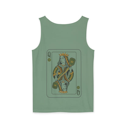 Pickleball - Queen of the Court - Vintage Playing Card - Tank Top — Graphic Tank