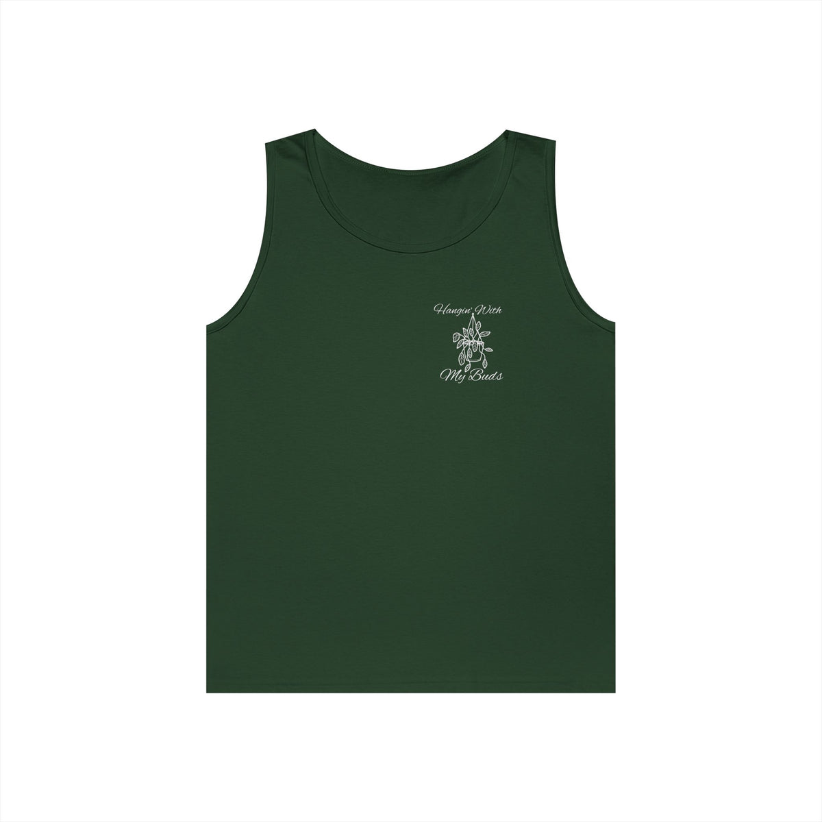 Hangin' With My Buds // Happy Plant Lover Unisex Heavy Cotton Tank Top - Perfect for Gardening Enthusiasts