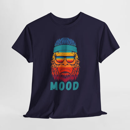 Bigfoot Mood // Retro Mood Unisex Heavy Cotton Tee - Colorful Graphic T-Shirt