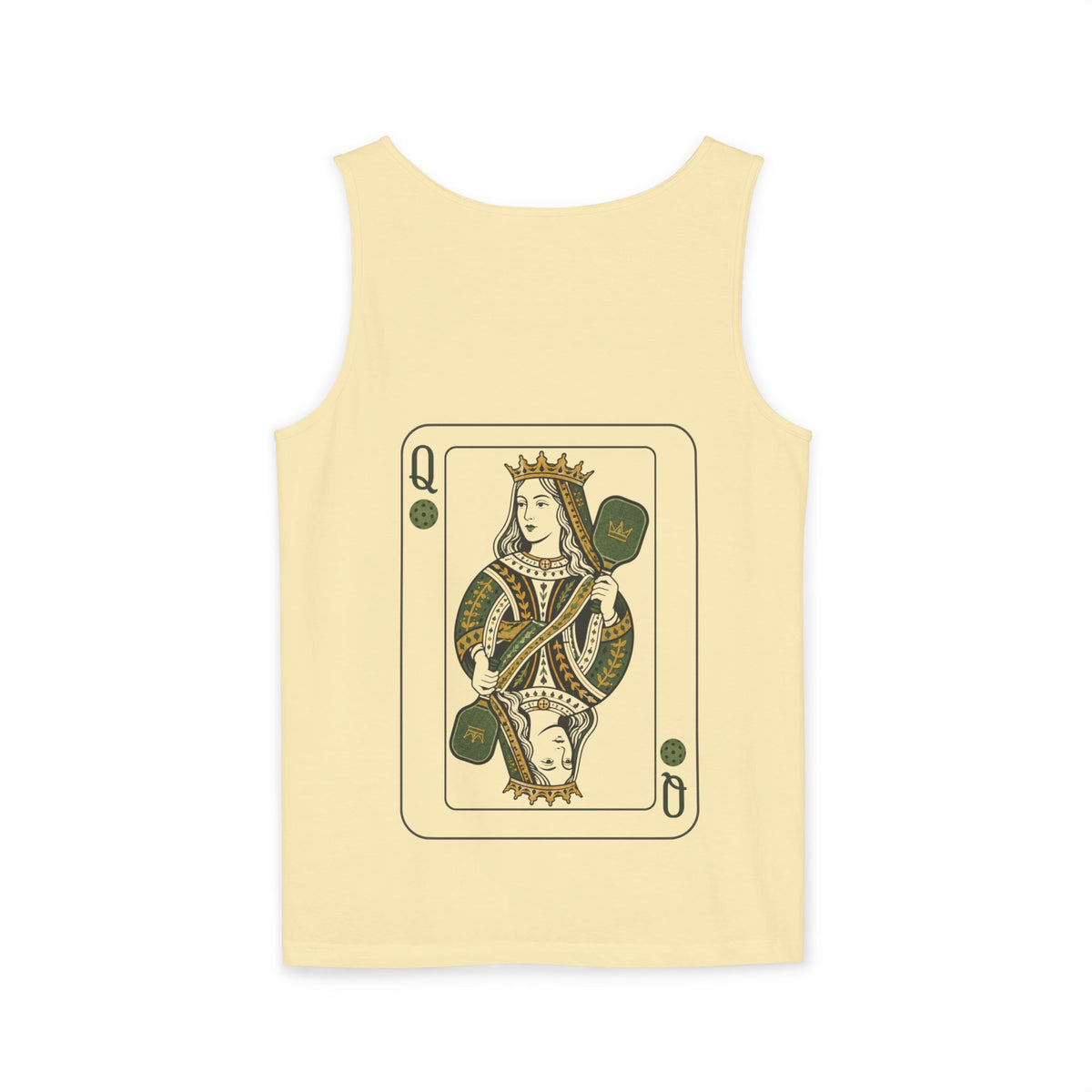 Pickleball - Queen of the Court - Vintage Playing Card - Tank Top — Graphic Tank