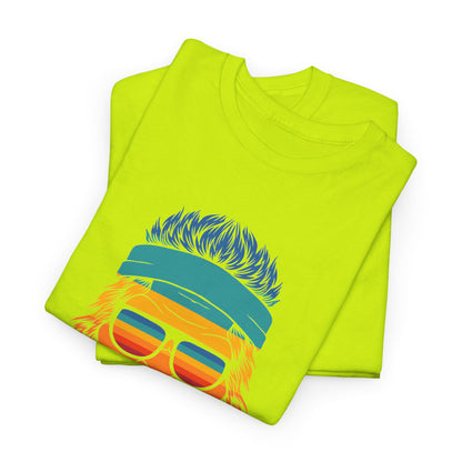 Bigfoot Mood // Retro Mood Unisex Heavy Cotton Tee - Colorful Graphic T-Shirt
