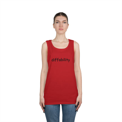 Diffability // Unisex Heavy Cotton Tank Top