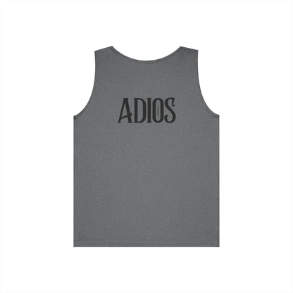 Howdy & Adios // Unisex Heavy Cotton Tank Top - Casual Summer Wear for Outdoors