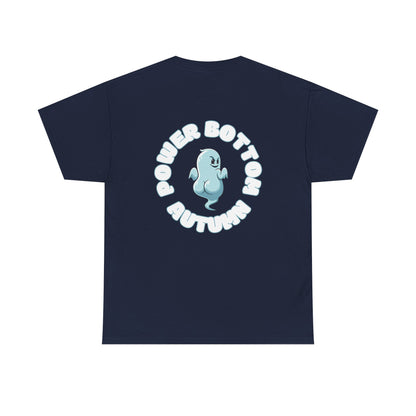 'Power Bottom Autumn' Blue Ghost // Playful Unisex Heavy Cotton Tee