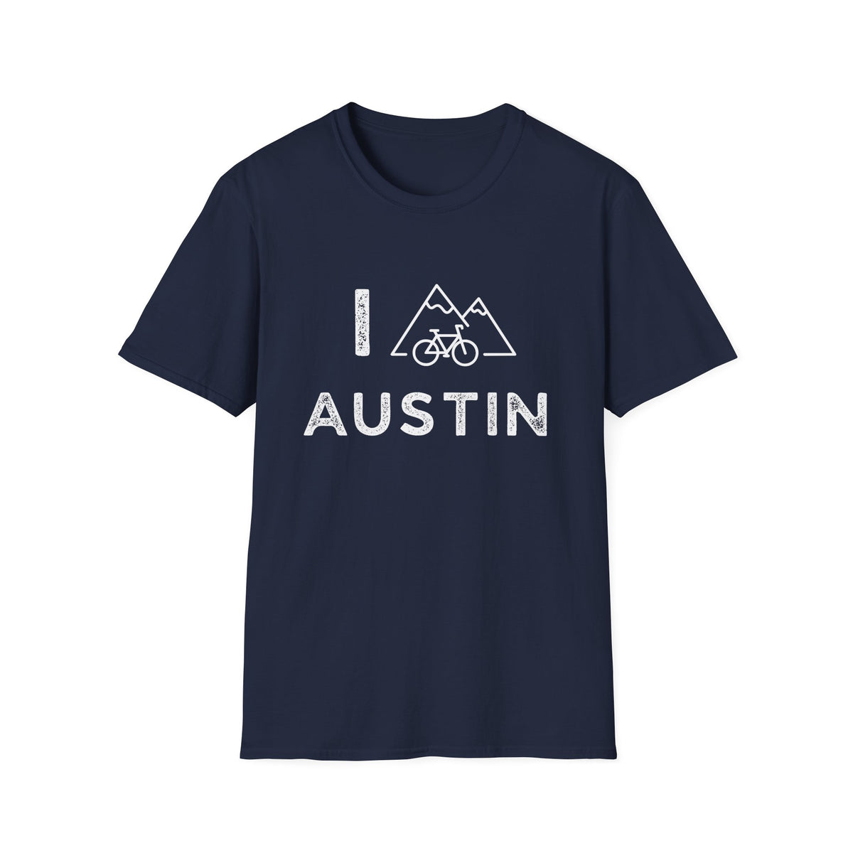 I (Mountain) Bike Austin // Unisex Softstyle T-Shirt