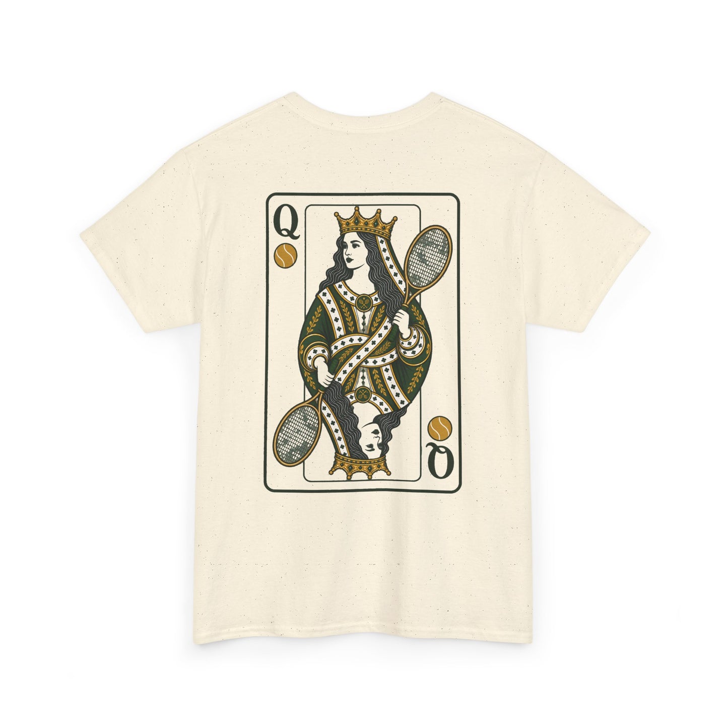 Tennis - Queen of the Court - Vintage Playing Card Graphic T-Shirt
