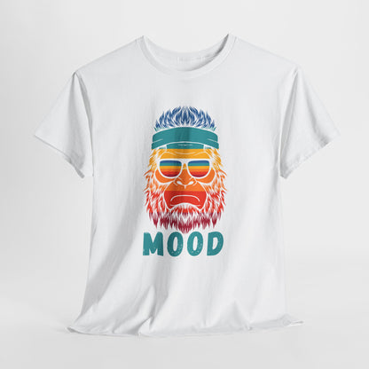 Bigfoot Mood // Retro Mood Unisex Heavy Cotton Tee - Colorful Graphic T-Shirt