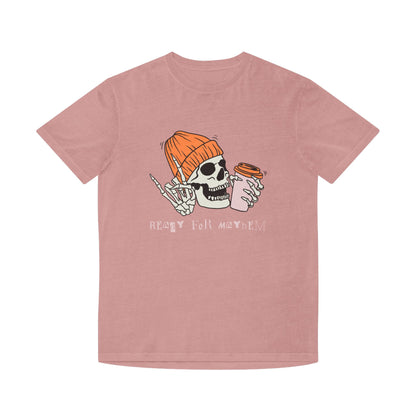 Skull Coffee Tee — 'Ready for Mayhem' Casual Graphic T-Shirt