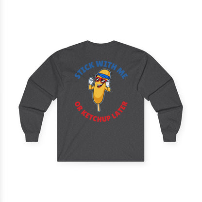 Corndog Season // Long Sleeve Tee - Fun Unisex Apparel for Food Lovers