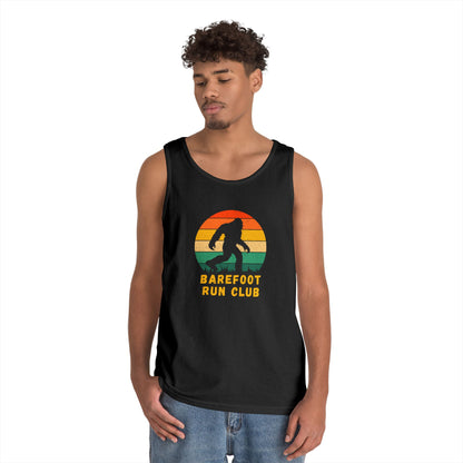 Barefoot Run Club Silhouette //  Unisex Heavy Cotton Tank Top