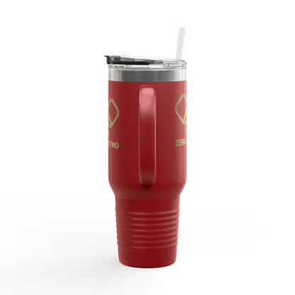 Zero Zero Two // Insulated Travel Mug, 40oz - Blue Text