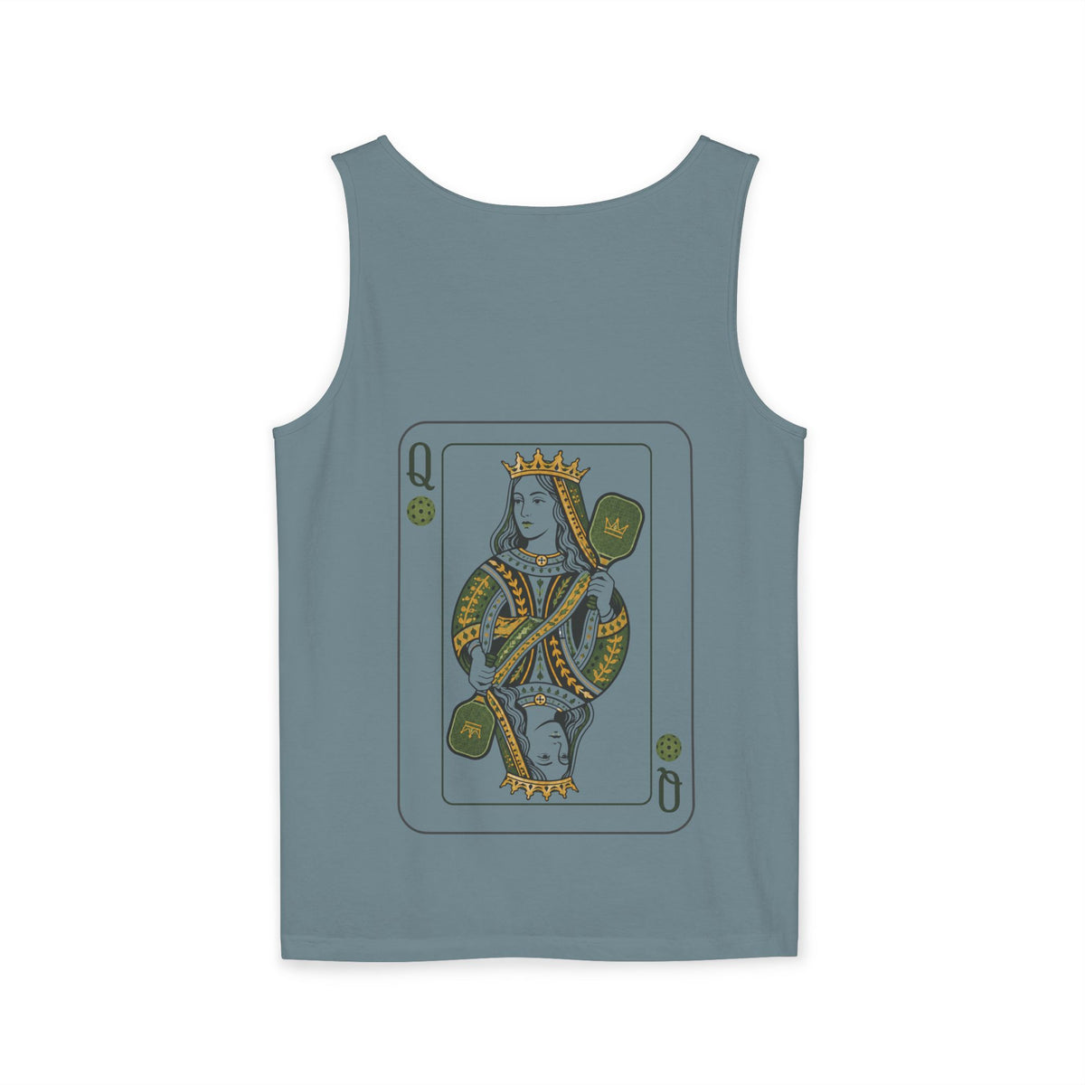 Pickleball - Queen of the Court - Vintage Playing Card - Tank Top — Graphic Tank