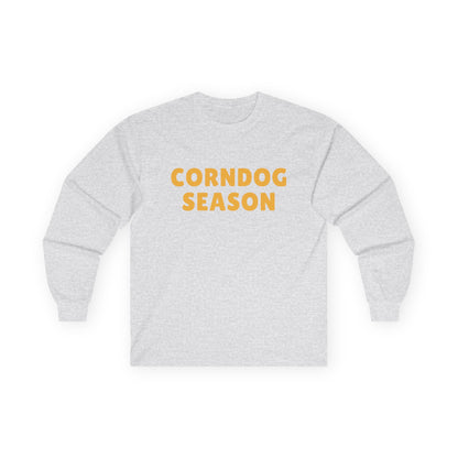 Corndog Season // Long Sleeve Tee - Fun Unisex Apparel for Food Lovers