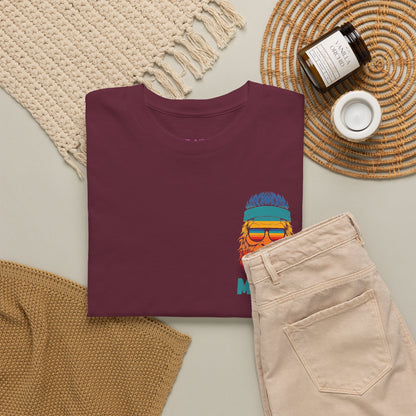 Bigfoot Mood - Pocket Placement // Retro Mood Unisex Heavy Cotton Tee - Colorful Graphic T-Shirt
