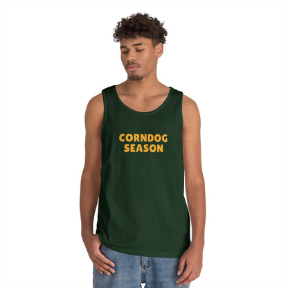 Corndog Season Unisex Heavy Cotton Tank Top - Fun Summer Apparel