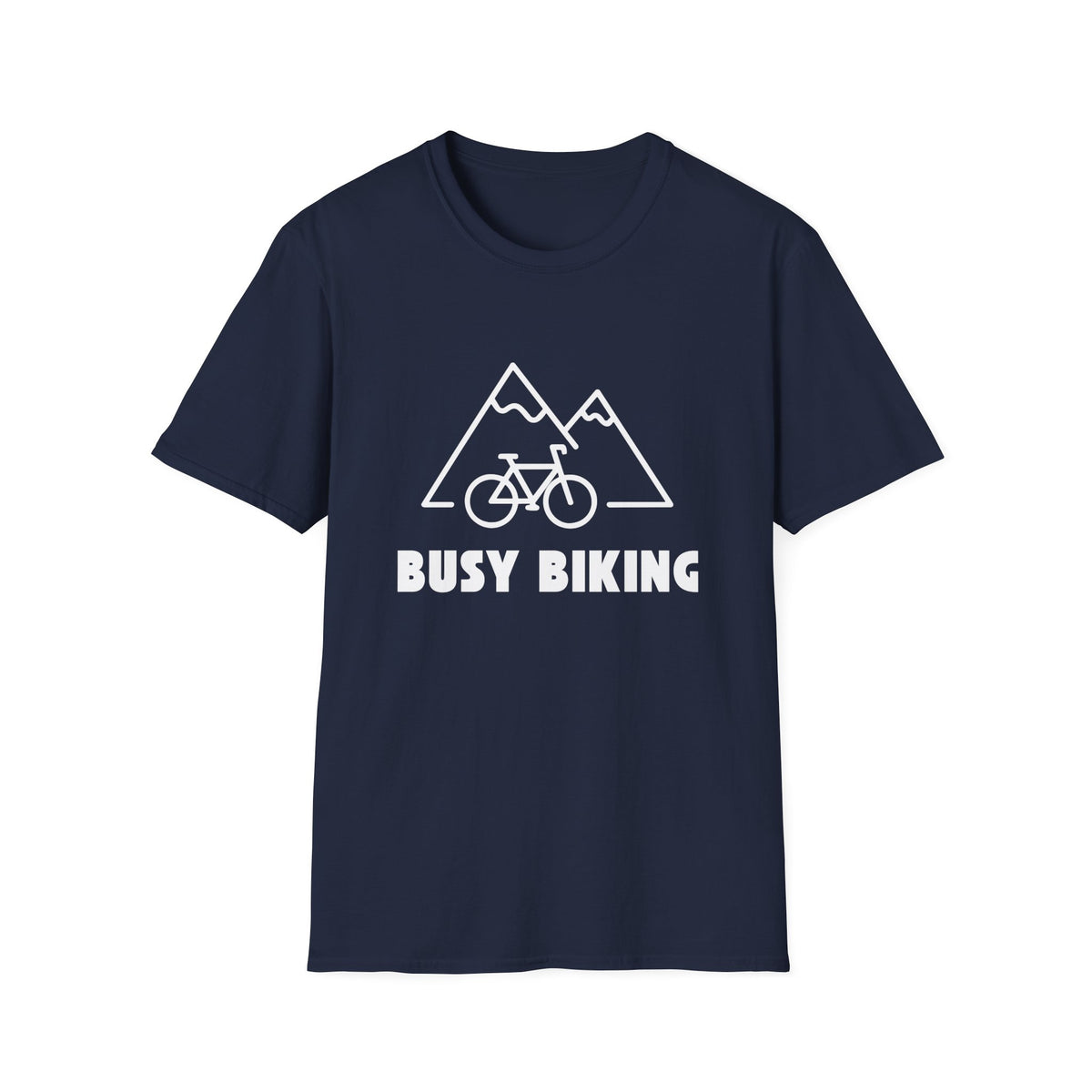 Busy (Mountain) Biking // Unisex Softstyle T-Shirt