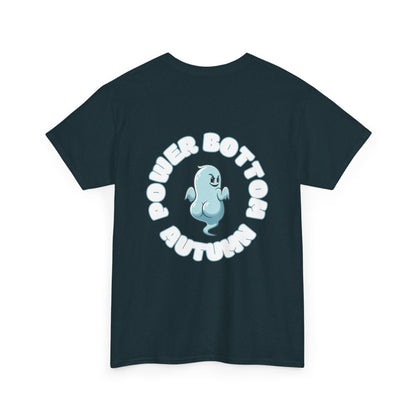 'Power Bottom Autumn' Blue Ghost // Playful Unisex Heavy Cotton Tee